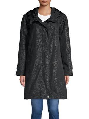 Gallery Leopard Quarter Hooded Raincoat