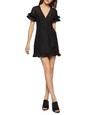 Bcbgeneration Checkered Ruffle Mini Dress