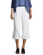 Eileen Fisher Petite Cropped Cotton Pants