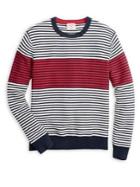 Brooks Brothers Red Fleece Striped Cotton Sweater