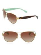 Ralph By Ralph Lauren Eyewear 59mm Gradient-lens Metal Aviator Sunglasses