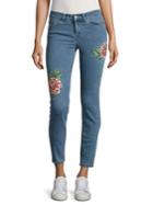Vero Moda Embroidered Ankle Jeans