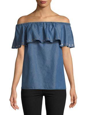 Michael Michael Kors Grommet Off-the-shoulder Top