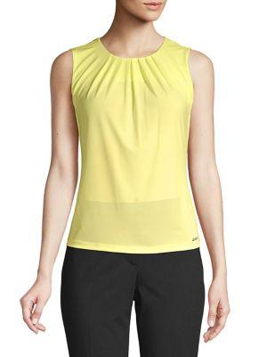 Calvin Klein Petite Pleat Neck Camisole