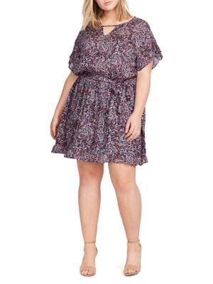 William Rast Plus Sachi Paisley-print Dress