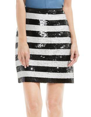 Vince Camuto Sequined Stripe Skirt