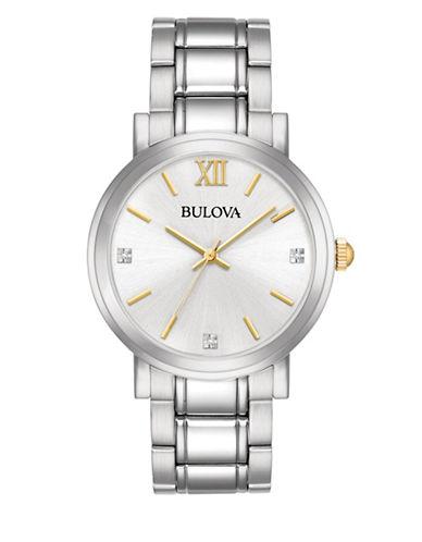 Bulova Diamonds 0.01ct. & Stainless Steel Bracelet Watch 98d135