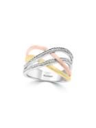 Effy Three-tone White Diamond Pave Ring
