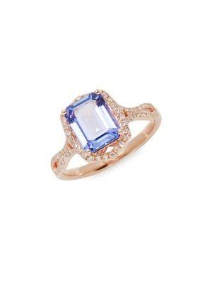 Effy 14k Rose Gold, Tanzanite & Diamond Ring