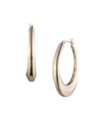 Carolee Goldplated Sculptural Hoop Earrings