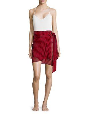 Michael Michael Kors Striped Sarong Cover Up
