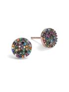 Lord & Taylor Crystal And Sterling Silver Stud Earrings