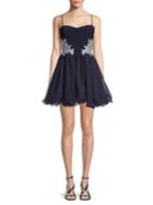 Blondie Nites Embroidered Sweetheart Fit-&-flare Dress