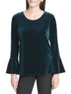 Calvin Klein Bell Sleeves Velvet Top