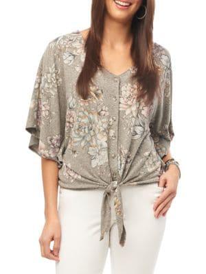 Democracy Floral V-neck Top