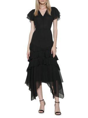 Walter Baker Melissa Tiered Chiffon Dress
