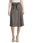 Lord & Taylor Belted A-line Skirt