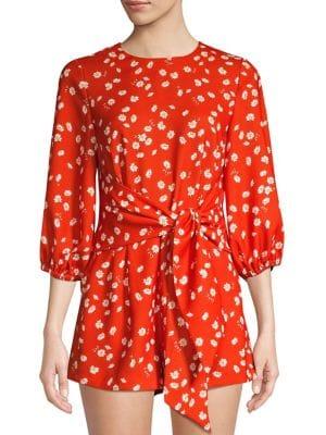 Finders Keepers Floral Self-tie Playsuit