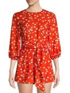 Finders Keepers Floral Self-tie Playsuit