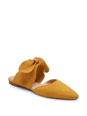 Mango Taje Bow Suede Mules