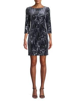Eliza J Sequin Embellished Sheath Dress