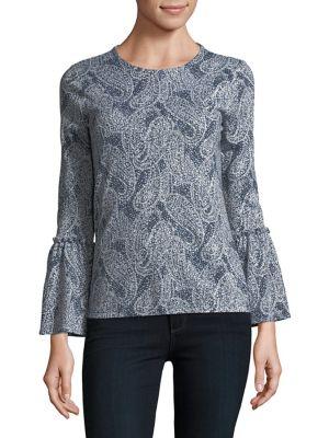 Michael Michael Kors Paisley Bell-sleeves Top