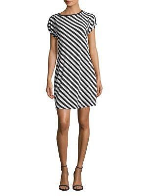 Michael Michael Kors Striped Tulip Sleeve Dress