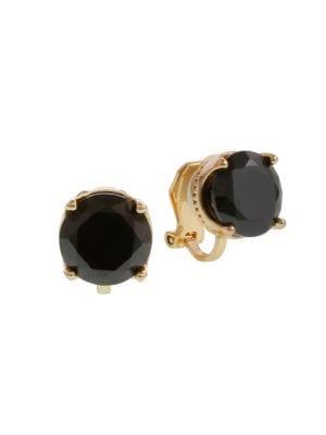 Laundry By Shelli Segal Bay Goldtone & Crystal Clip Earrings