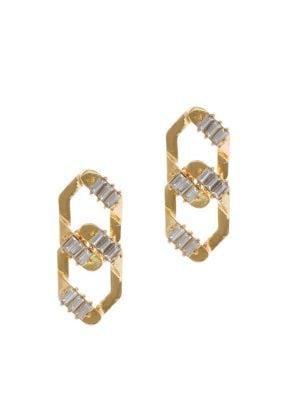 Christian Siriano Goldtone Link Drop Earrings