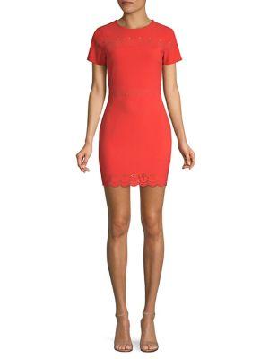 Likely Perforated Eyelet Bodycon Dress