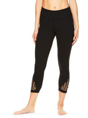 Gaiam Lena Laser Cut Capri Leggings