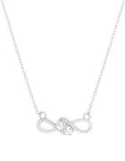 Lord & Taylor Infinity Sign Forever Together Cubic Zirconia & Sterling Silver Cable Chain Necklace