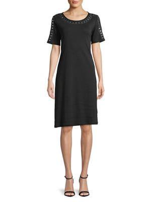 Rafaella Studded Cotton T-shirt Dress