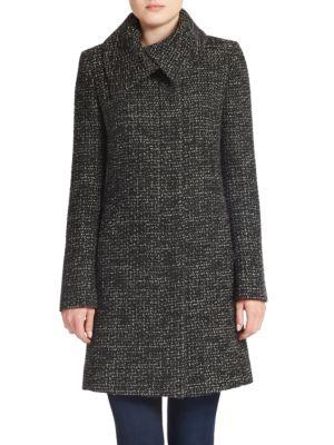 Jones New York Tweed Wool-blend Coat