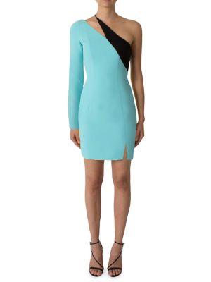 Black Halo Electra One Shoulder Mini Dress