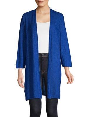 Nipon Boutique Chevron Long Open Front Cardigan