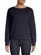 Lord & Taylor Sparkling Speckled Cotton Sweatshirt