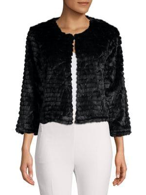 Calvin Klein Cropped Faux Fur Jacket