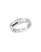 Effy Natural Sapphire, Diamond And 14k White Gold Band Ring