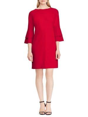 Lauren Ralph Lauren Crepe Bell-sleeve Sheath Dress