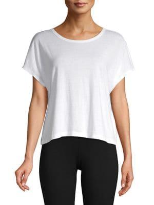 Betsey Johnson Stripe Band Cutout Boxy Tee