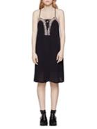 Bcbgeneration Embroidered Lace Up Dress