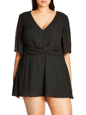 City Chic Plus Front-twist Playsuit