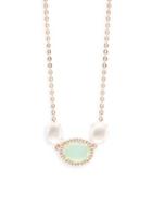Nadri Isola White Mother-of-pearl, Crystal And Silver Pendant Necklace