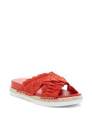 1.state Salyn Suede Criss-cross Slides