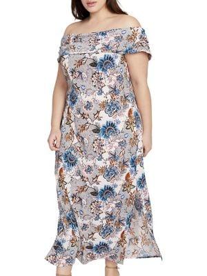 Rachel Rachel Roy Plus Wonderlust Off-the-shoulder Midi Dress
