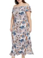 Rachel Rachel Roy Plus Wonderlust Off-the-shoulder Midi Dress