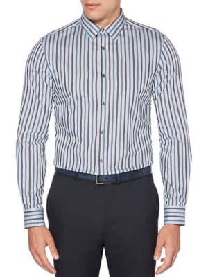 Perry Ellis Regular-fit Striped Twill Shirt