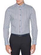 Perry Ellis Regular-fit Striped Twill Shirt
