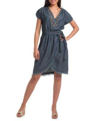 Trina Turk Morina Chambray Wrap Dress